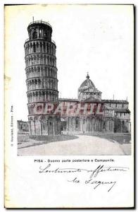 Postcard Old Pisa Duomo e Campanile Parte Posteriore