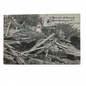 Original Antique Postcard 1912 Tornado Disaster Aftermath - Syracuse, NY #2