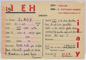 ad9207 - ITALY - RADIO FREQUENCY CARD - Sardinia - 1949 Cagliari