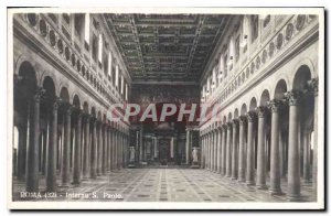 Postcard Old Roma Interno S Paolo