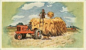 1940s Allis Chalmers Tractor Advertising farm agriculture Postcard 22-3650