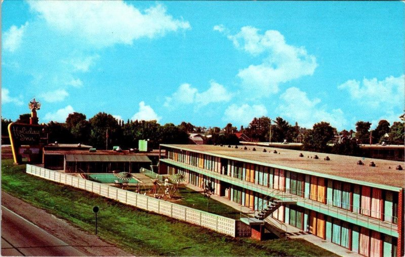 Springfield, IL Illinois  HOLIDAY INN MOTEL~South  ROADSIDE  Vintage  Postcard