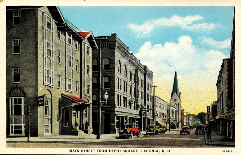 NH - Laconia. Main Street from Depot Square