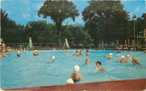 Moline Illinois Swimming Pool Bonte's Teich Postcard 21-8255