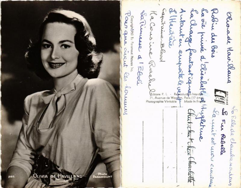 CPA AK OLIVIA DE HAVILLAND Photo Paramount. Film Star Cinema (464724)