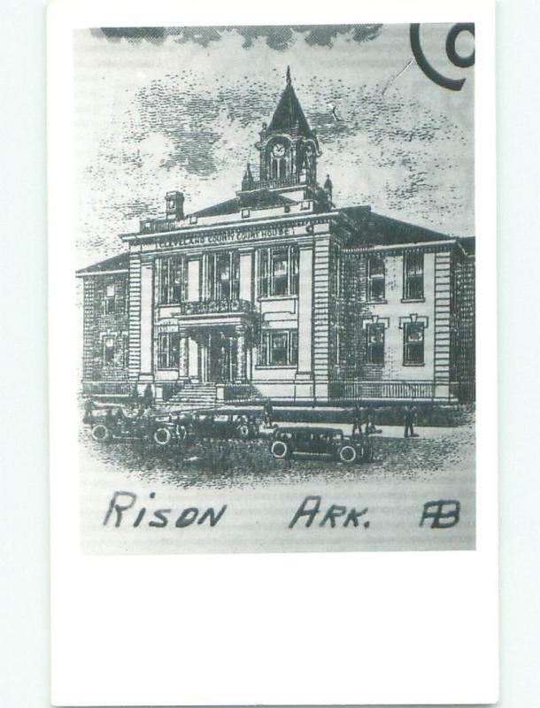 old rppc OLD BUILDING Rison - Near Fordyce & Pine Bluff Arkansas AR i9063