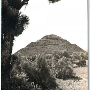 c1920s Teotihuacan, Mexico RPPC Pyramid of the Sun Ancient EARLY Wild Photo A163