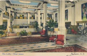 Seneca Hotel - Lobby and Main Desk, Rochester, New York - Linen