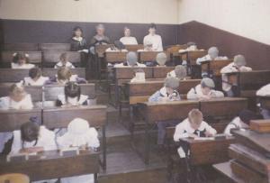 Classrooms Pupils at Hitchin British Boys School Hertfortshire Postcard