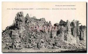 Old Postcard The France recaptured in 1917 Lassigny Oise Together ruins of I ...