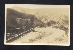 RPPC IDAHO SPTINGS IDAHO FLOYD HILL CURVE VINTAGE REAL PHOTO POSTCARD