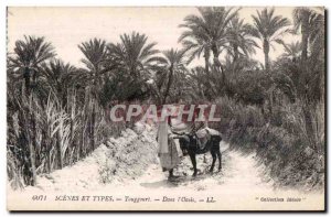 Old Postcard Scenes et Types In I Touggourt Oasis Donkey Donkey