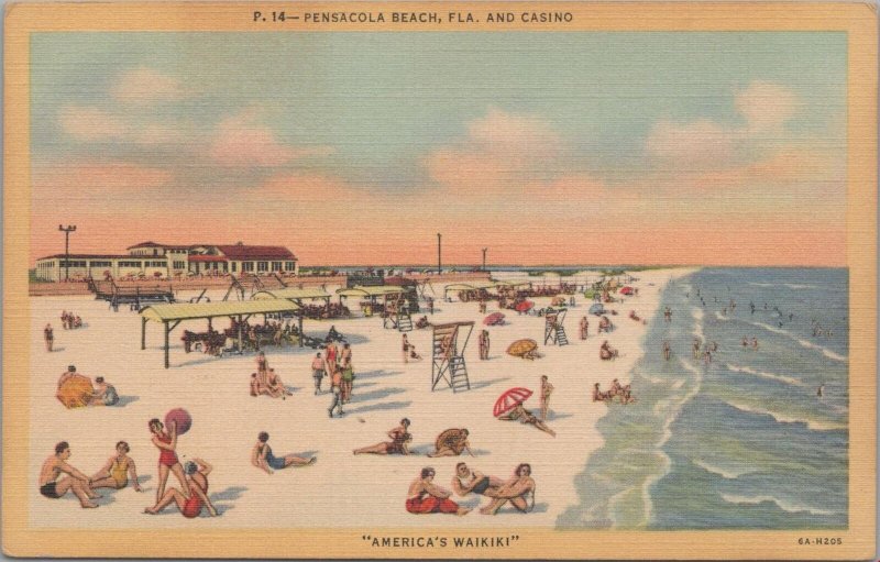 Postcard Pensacola Beach FL and Casino Beach Scene