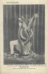 Circus Rosina Unused light crease left edge card to see from front view, corn...