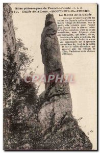 Old Postcard Vallee de la Loue Mouthier Haute Pierre The monk of the valley