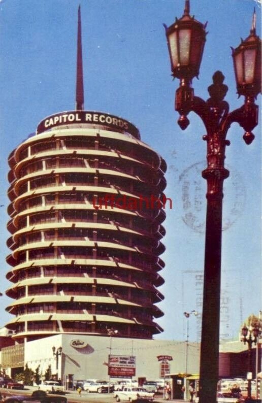 The world's first circular office building CAPITOL RECORDS. HOLLYWOOD, CA 1965