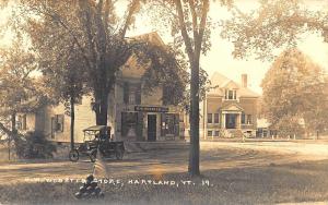 Hartland VT W. W. Webster Store Damon Hall Old Truck RPPC