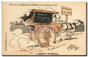 Old Postcard Automotive News Arrete Illustrator Horse Butcher Loyau