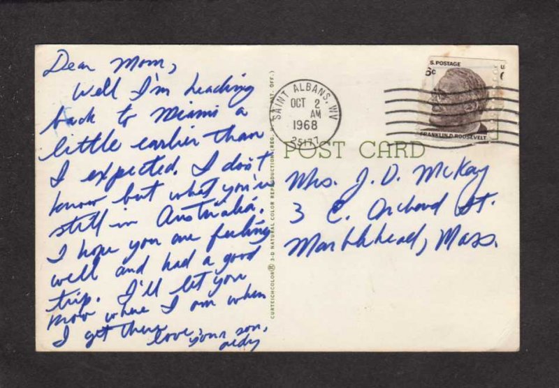 WV Greetings From West Virginia Large Letter Postcard