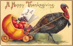 Thanksgiving, Ellen H Clapsaddle Postcard Series No 51670 1909 very minimal c...