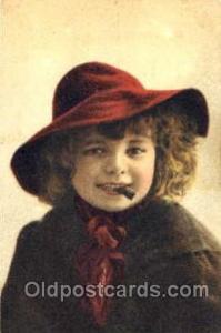 Children Smoking Postcard Postcards  