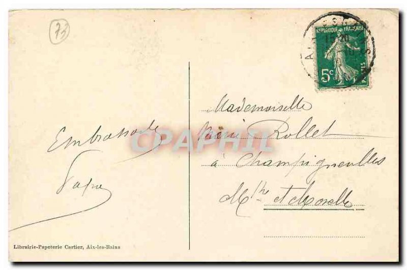 Old Postcard Aix les Bains Lake Bourget