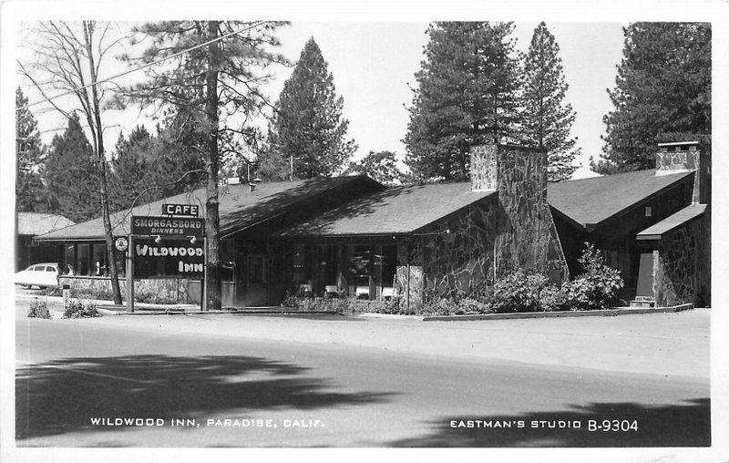 BUTTE CALIFORNIA 1940s Wildwood Inn roadside Eastman RPPC real photo 4979