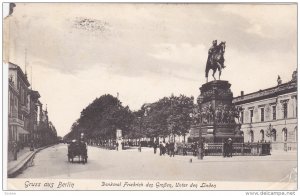 Gruss aus Berlin , Denkmal Friedrich des Grossen , Unter den Linden , Germany...