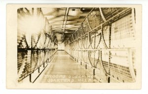 USS Koningen der Nederlanden Troops Sleeping Quarters, 1918-1919  RPPC