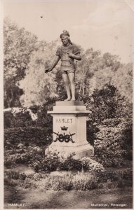 Hamlet Statue Shakespeare Helsinger Denmark Real Photo Old Postcard