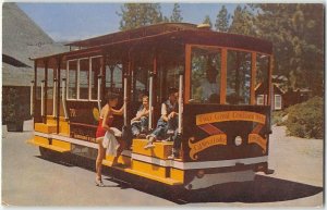 CABLE CAR Cal-Neva Lodge LAKE TAHOE Crystal Bay, Nevada 1954 Vintage Postcard