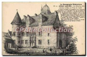 Old Postcard OLD ARNAY the castle