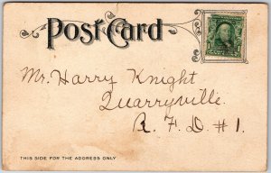 Been Cutting Up Something Terrible, Comic Man In Rocking Cutting Paper, Postcard