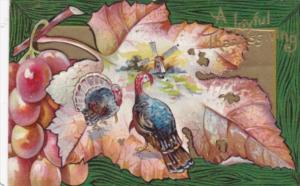 Thanksgiving Turkey and Landscape Scene 1909