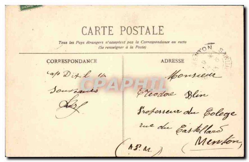 Old Postcard Eze Chapel and the Old Chateau