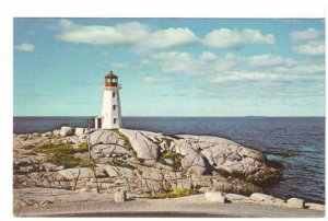 Lighthouse, Peggy's Cove, Nova Scotia, Vintage 1976 Postcard, Slogan Cancel