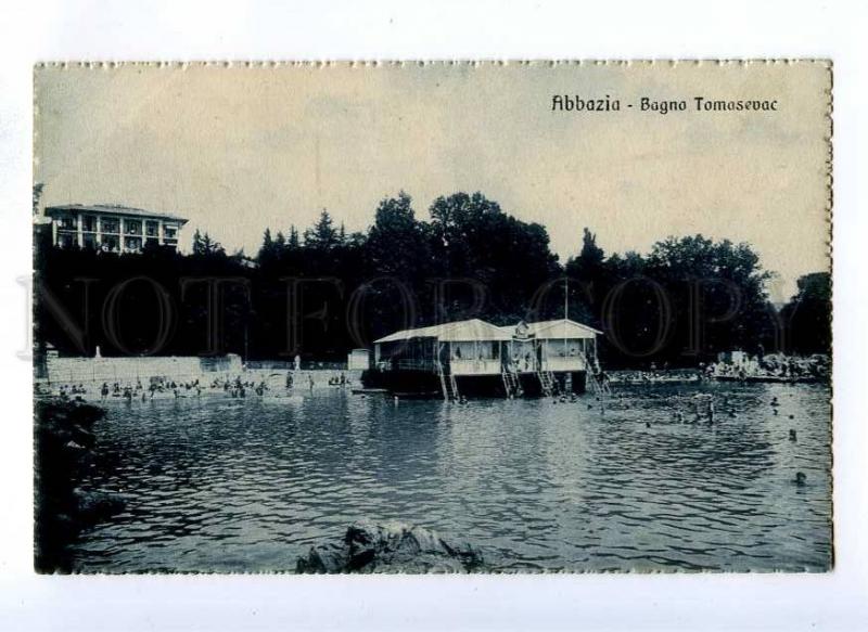 191368 CROATIA ABBAZIA Bagno Tomasevac Vintage postcard