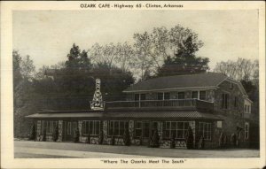 Ozark Caf‚ HWY 65 Clinton AR Roadside Postcard