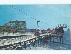 Pre-1980 ROLLERCOASTER & RIDE - AMUSEMENT PARK Santa Monica Los Angeles CA c8620