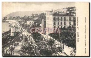 Old Postcard Sanremo Promenade