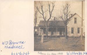 Wellington-Sumner County Kansas~W T Brown Residence~606 N Jefferson~1909 RPPC