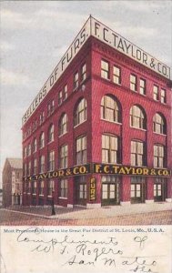 Missouri St Louis F C Taylor &  Company Furs 1907