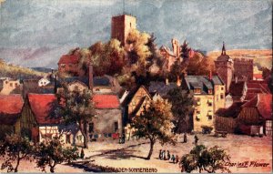 Tucks 663 Wiesbaden Sonnenberg Artist Charles Flower Vintage Postcard F65