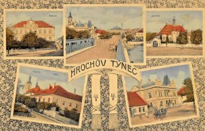 HROCHOV TYNEC CZECH REPUBLIC~MULTI IMAGE~1917 PHOTO POSTCARD