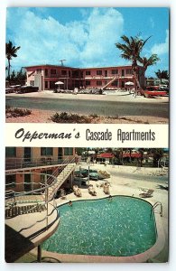 1950s SINGER ISLAND PALM BEACH SHORES FL OPPERMAN'S CASCADE APARTMENTS AD P2964