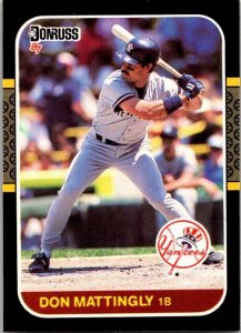 1986 Donruss Baseball Card Don Mattingly New York Yankees sk12263