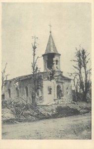 World War 1914-1918 german occupation destroyed church at Bezonvaux France 