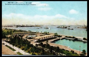 1930s Harbor View from Hotel New Grand Yokohama Japan Postcard