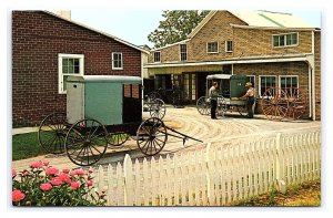 Amish Carriage Maker's Shop Heart Of Dutchland Pennsylvania Postcard