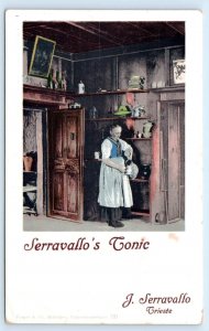 Advertising SERRAVALLO'S TONIC WINE Italian Patent Medicine 1900s Art Postcard